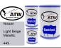 Preview: Nissan, Light Beige Metallic, 449: 500ml Lackdose + 500ml Klarlack + 250ml Härter - Set, von ATW Autoteile West.